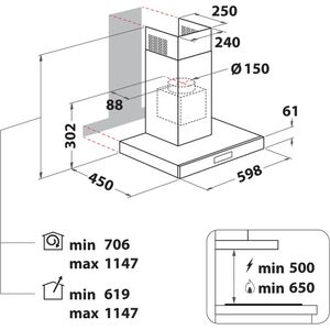 Hotpoint-HOOD-Built-in-PHBS6.7FLLIX-Inox-Wall-mounted-Electronic-Technical-drawing