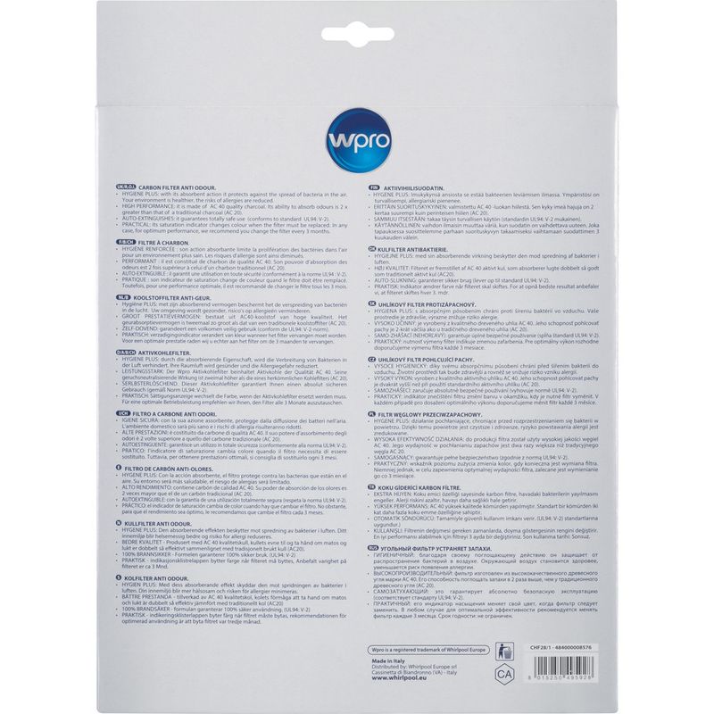 Whirlpool HOOD CHF28/1 Back / Lateral