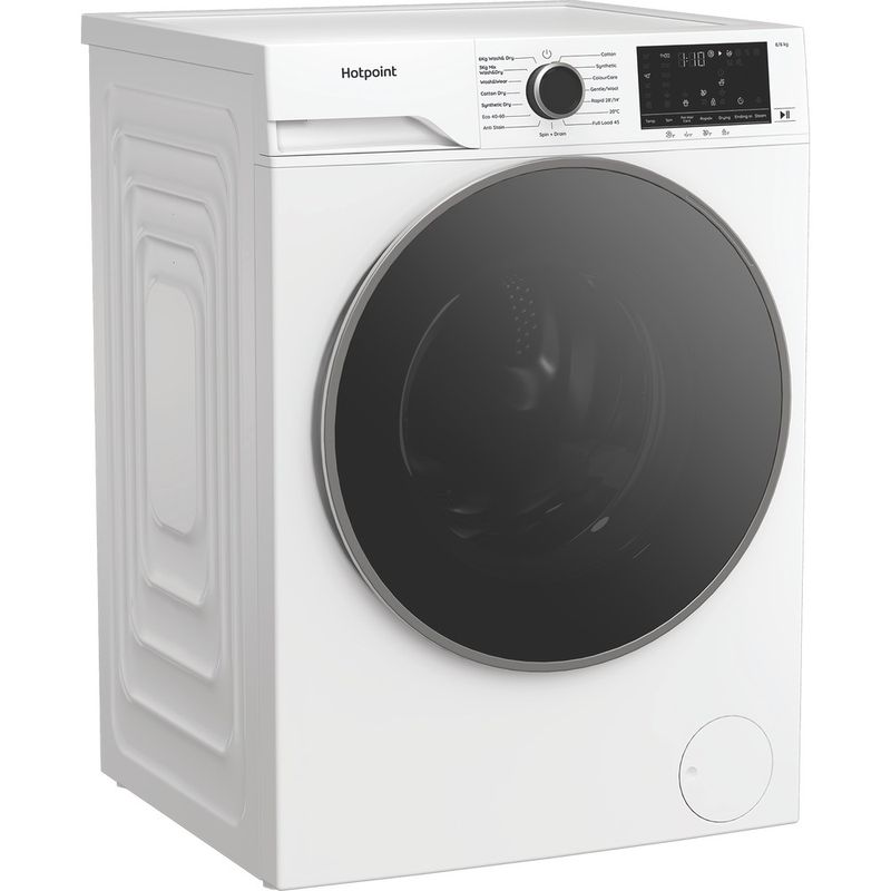 Hotpoint-Washer-dryer-Freestanding-HBD-8680-ANTI-STAIN-UK-White-Front-loader-Perspective