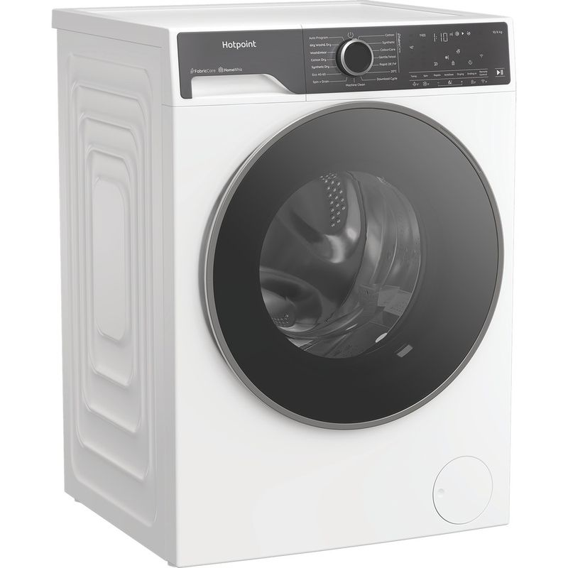 Hotpoint-Washer-dryer-Freestanding-HPD-1093A-CARE-UK-White-Front-loader-Perspective