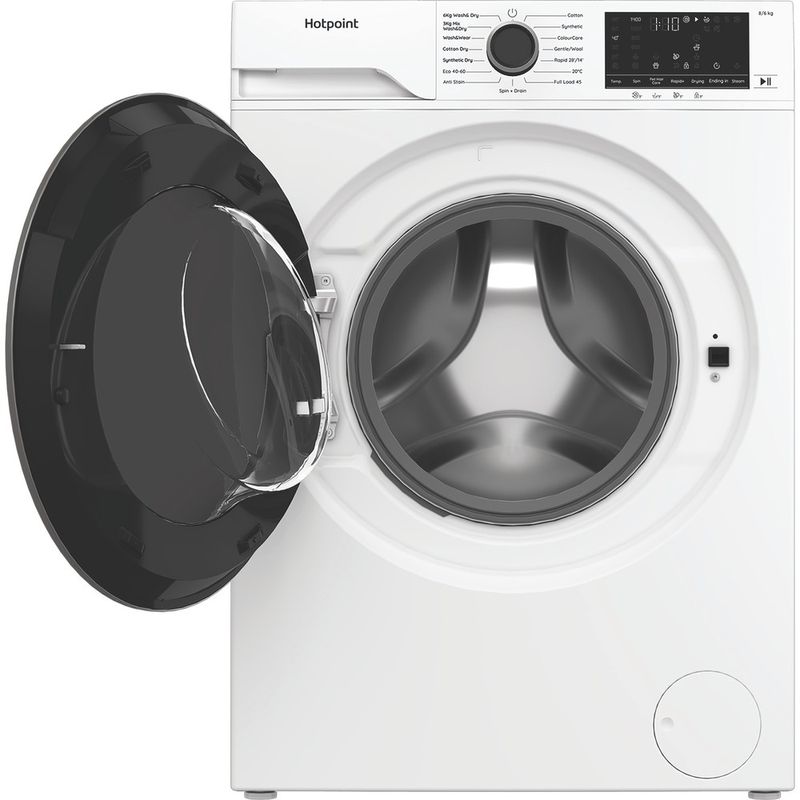 Hotpoint-Washer-dryer-Freestanding-HBD-8680-ANTI-STAIN-UK-White-Front-loader-Frontal-open