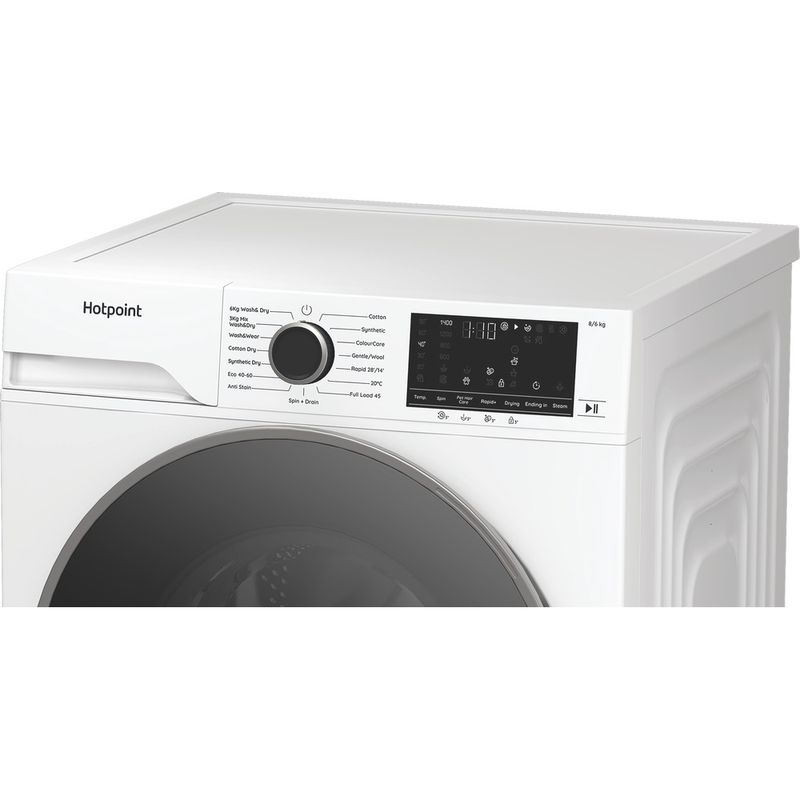 Hotpoint-Washer-dryer-Freestanding-HBD-8680-ANTI-STAIN-UK-White-Front-loader-Lifestyle-control-panel