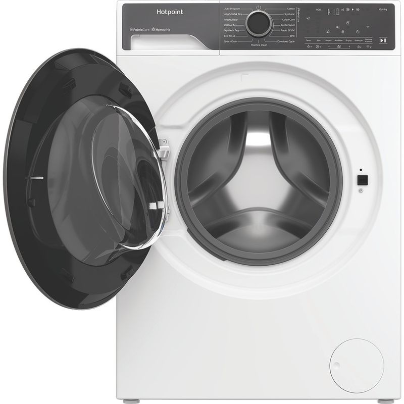Hotpoint-Washer-dryer-Freestanding-HPD-1093A-CARE-UK-White-Front-loader-Frontal-open
