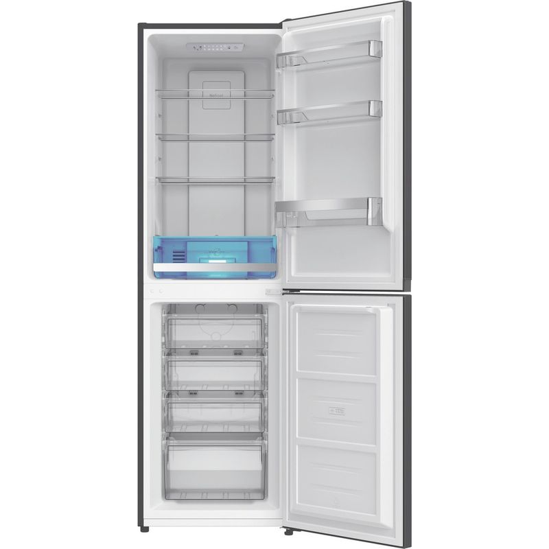Hotpoint Fridge Freezer Freestanding HPKF 3241 XR4UK Inox/Black 2 doors Frontal open