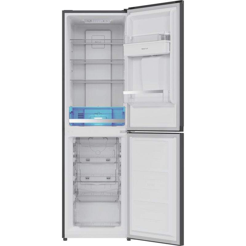 Hotpoint-Fridge-Freezer-Freestanding-HPKF-3241W-XR4UK-Inox-Black-2-doors-Frontal-open