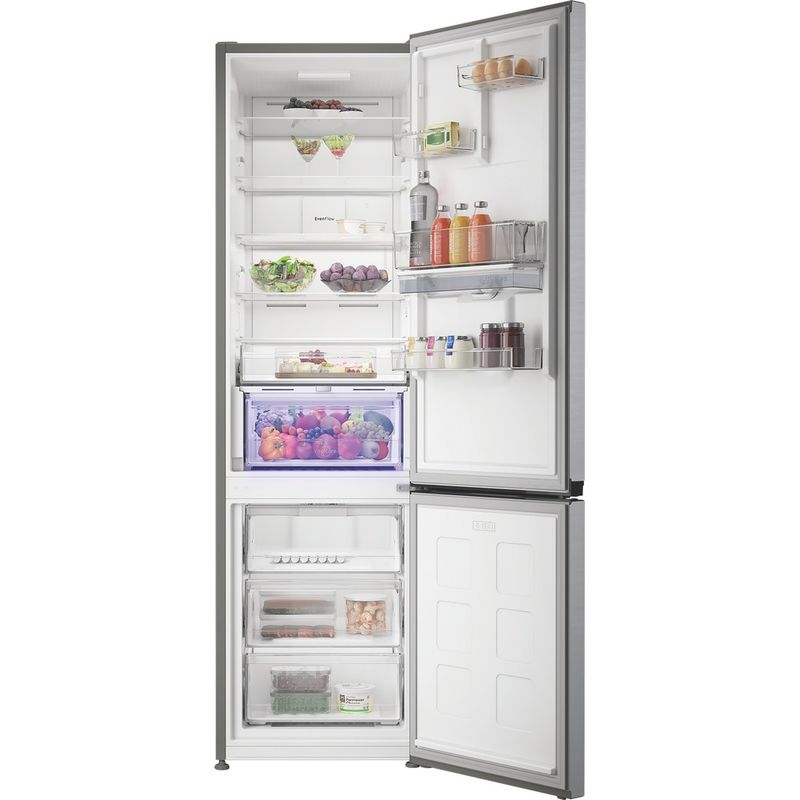 Hotpoint Fridge Freezer Freestanding HPK 26412W XP5UK ARC 764 Manhattan Gray 2 doors Lifestyle frontal open