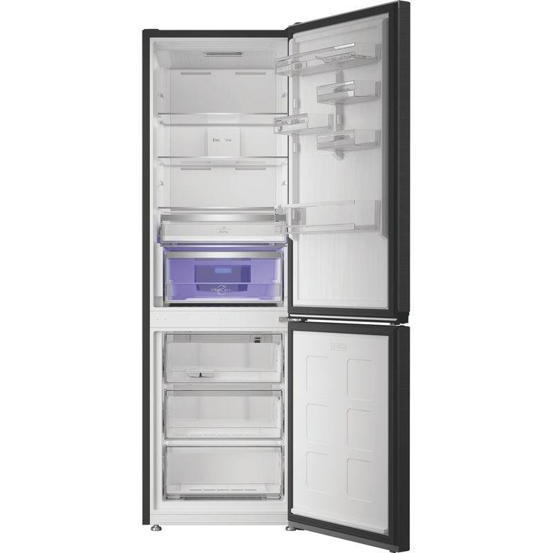 Hotpoint-Fridge-Freezer-Freestanding-HPK-26372-XR5UKE11-ARC-764-Manhattan-Gray-2-doors-Frontal-open