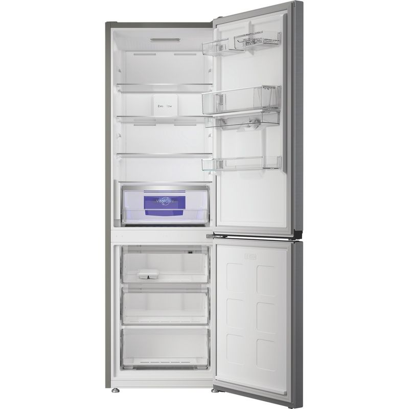 Hotpoint-Fridge-Freezer-Freestanding-HPK-26371W-XP4UKE-ARC-764-Manhattan-Gray-2-doors-Frontal-open
