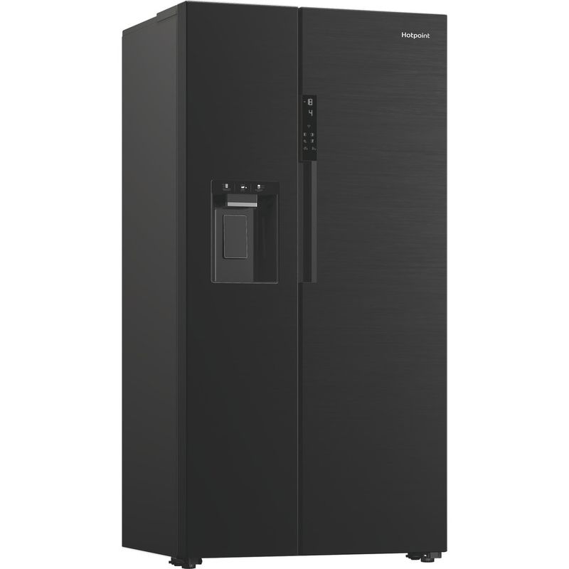 Hotpoint Side-by-Side Freestanding HPG2 9643IB XR4UK ARC 764 Manhattan Gray Perspective