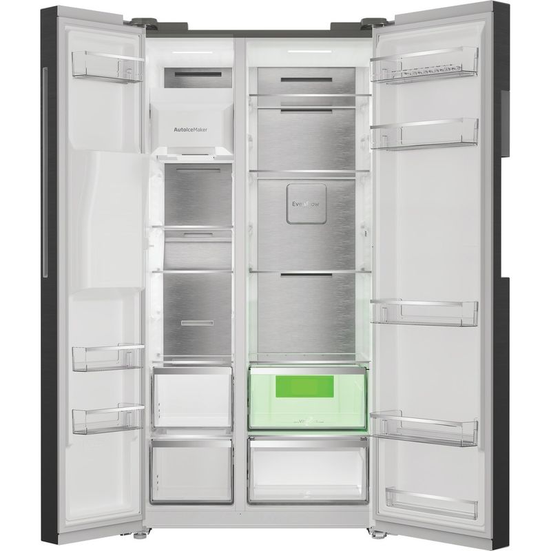 Hotpoint Side-by-Side Freestanding HPG2 9643IB XR4UK ARC 764 Manhattan Gray Frontal open