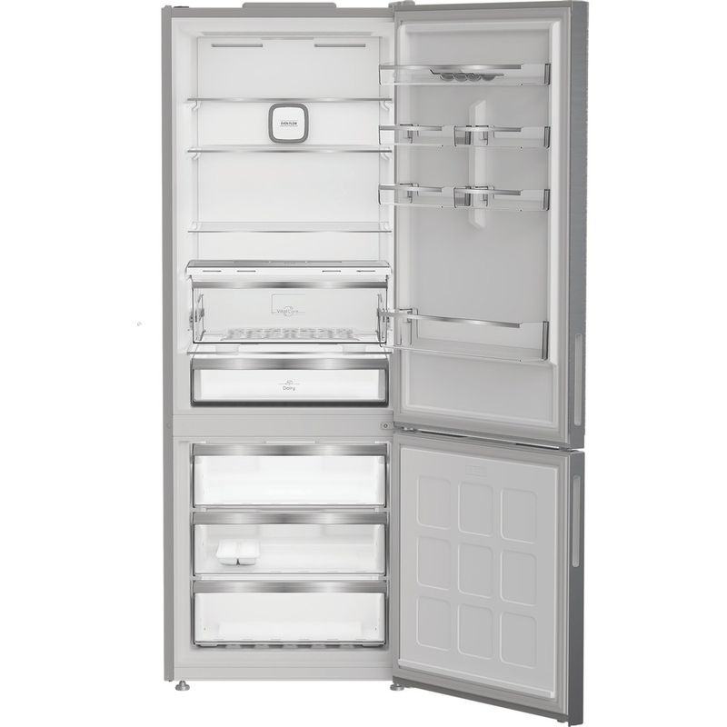 Hotpoint Fridge Freezer Freestanding HPK2 6493 XP5UK V New Silver – ARC 1035 2 doors Frontal open