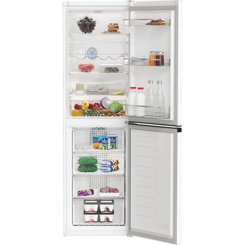 Hotpoint-Fridge-Freezer-Freestanding-HPKH-1261-W5UK-White---ARC-P1-2-doors-Lifestyle-frontal-open