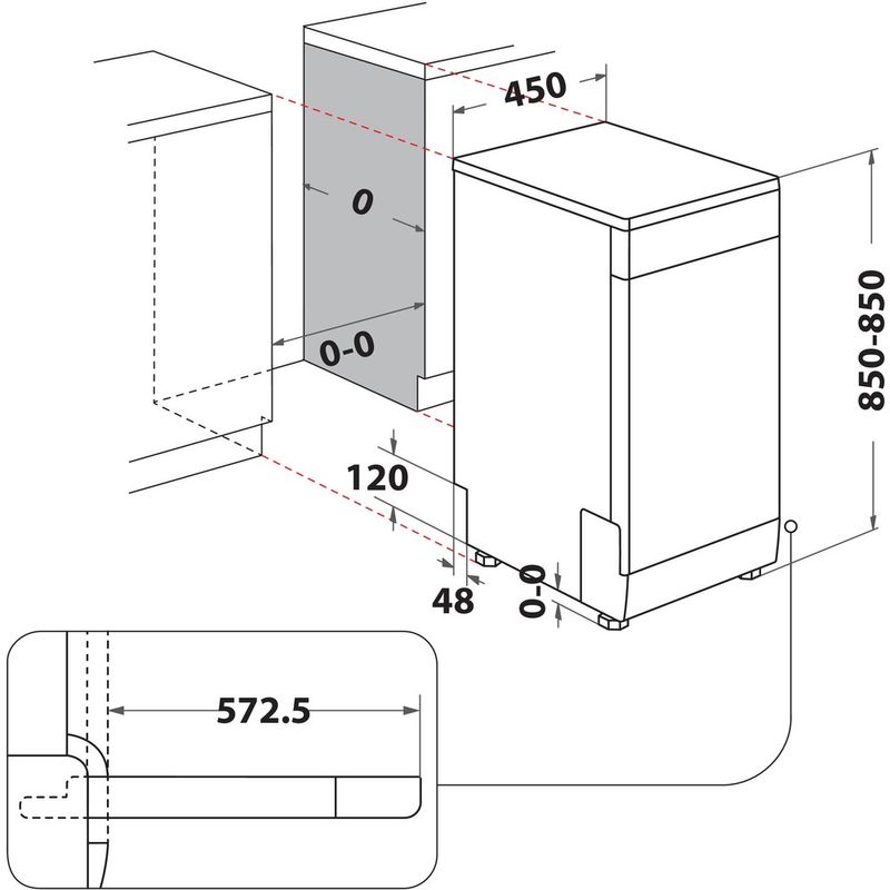Hotpoint-Dishwasher-Freestanding-HP2FD10CS90WUK-Freestanding-D-Technical-drawing