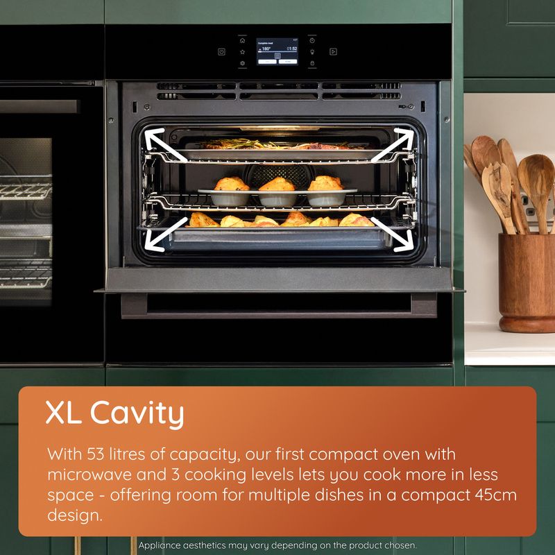 Hotpoint Microwave Built-in HCT7A9PHTSBUK Black Electronic 53 MW-Combi 950 Lifestyle detail