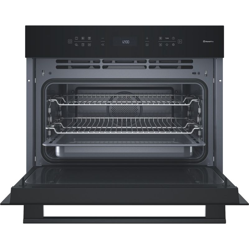 Hotpoint-Microwave-Built-in-HCW6O7HTSBUKC-Black-Electronic-53-MW-Combi-950-Frontal-open