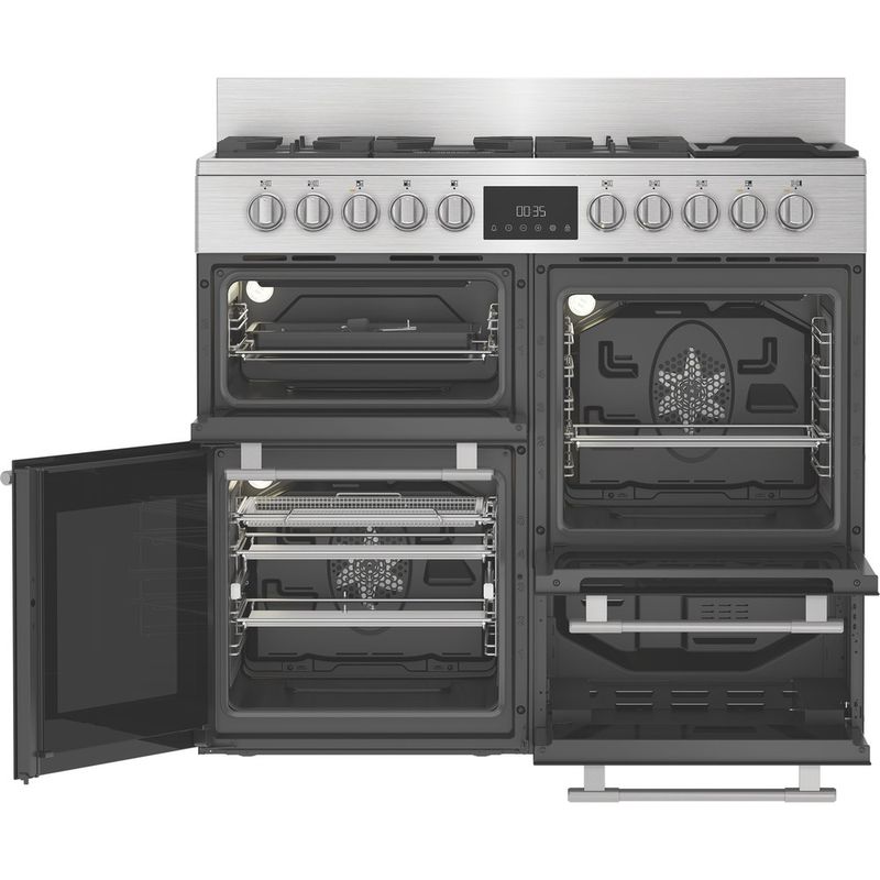 Hotpoint-Cooker-RH100FA21BX-Inox-Mixed-Frontal-open