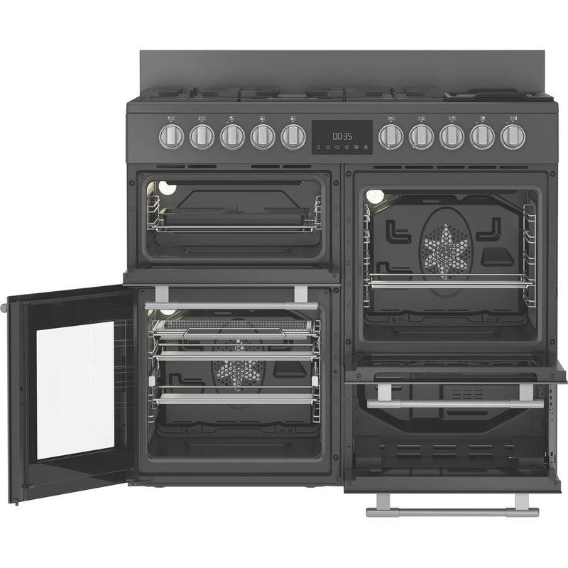 Hotpoint-Cooker-RH100FA21A-Antracite-Mixed-Frontal-open