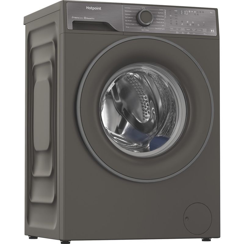 Hotpoint-Washing-machine-Freestanding-HB93WGCAREUK-Manhattan-Grey-Front-loader-A-Perspective