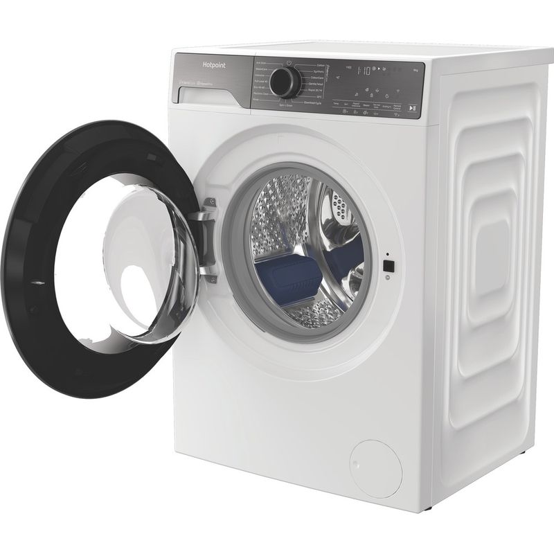 Hotpoint-Washing-machine-Freestanding-HB93WWCAREUK-White-Front-loader-A-Perspective-open