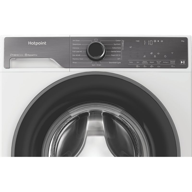 Hotpoint-Washing-machine-Freestanding-HB93WWCAREUK-White-Front-loader-A-Control-panel