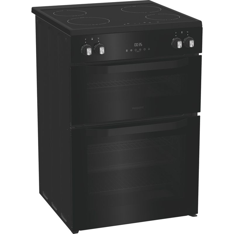 Hotpoint-Cooker-HDME6VDC2AB-Black-Electric-Perspective