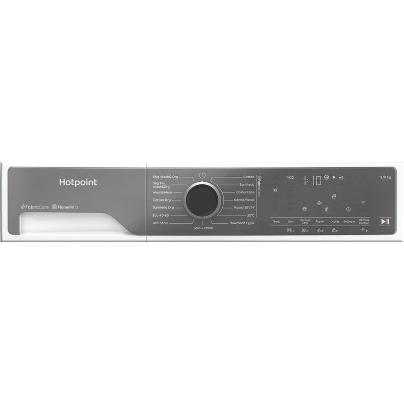 Hotpoint Washer dryer Freestanding HPD 1283 CARE UK White Front loader Program
