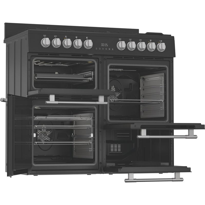 Hotpoint-Cooker-RH100FA21BB-Black-Mixed-Perspective-open
