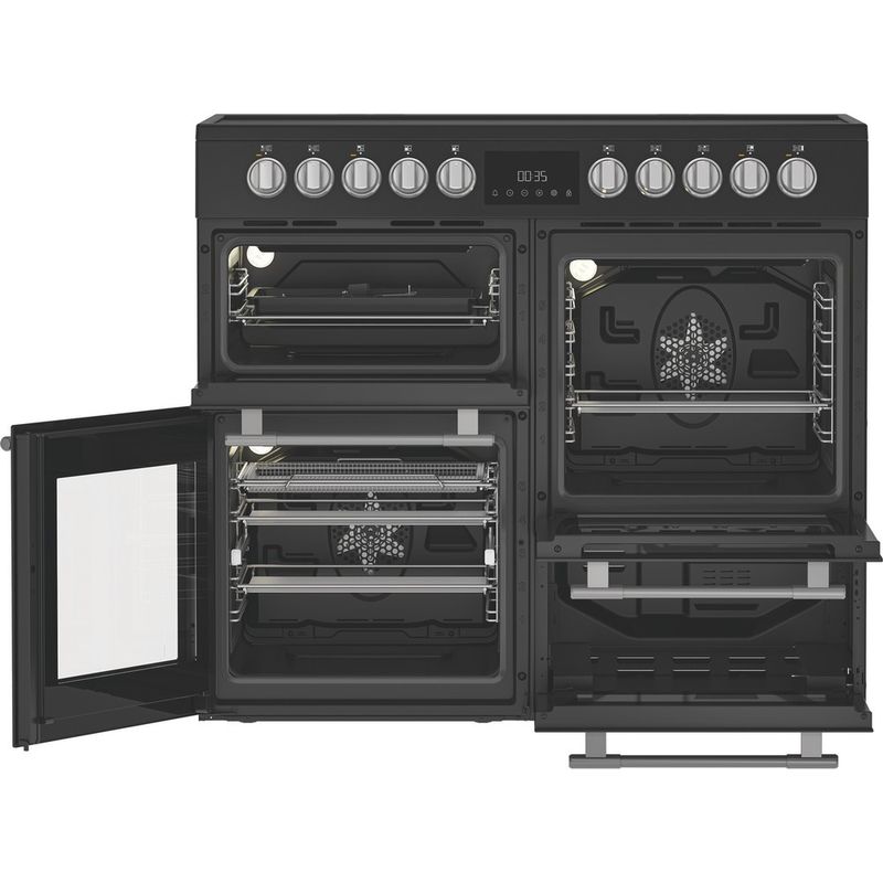 Hotpoint-Cooker-RH100CA21B-Black-Electric-Frontal-open
