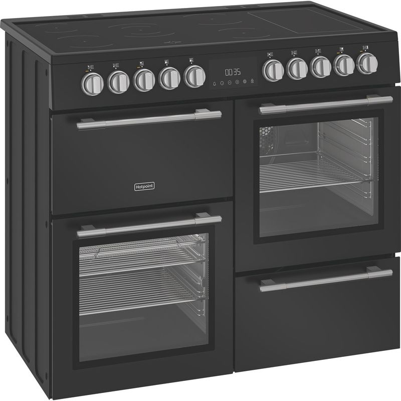 Hotpoint-Cooker-RH100CA21B-Black-Electric-Perspective