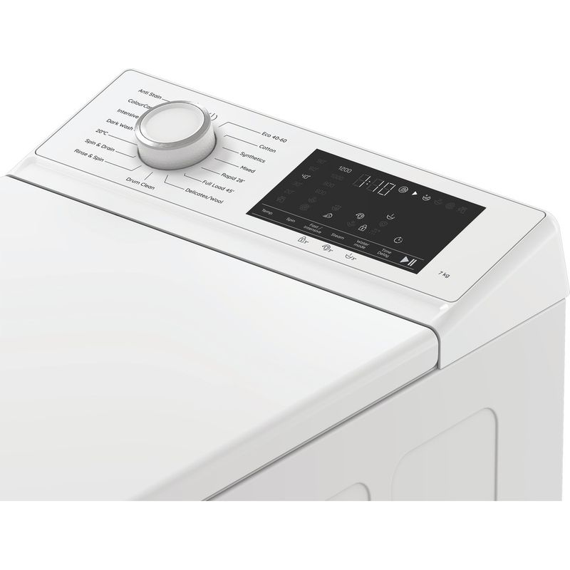 Hotpoint Washing machine Freestanding TH 721M ANTI STAIN UK White Top loader A Lifestyle control panel