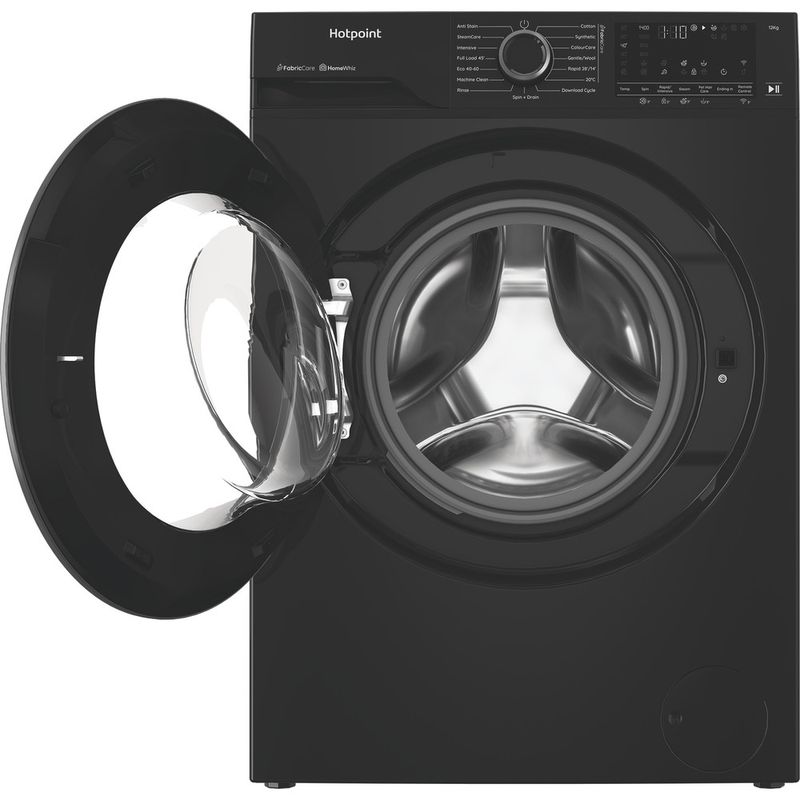 Hotpoint-Washing-machine-Freestanding-HB123WBCAREUK-Black-Front-loader-A-Frontal-open