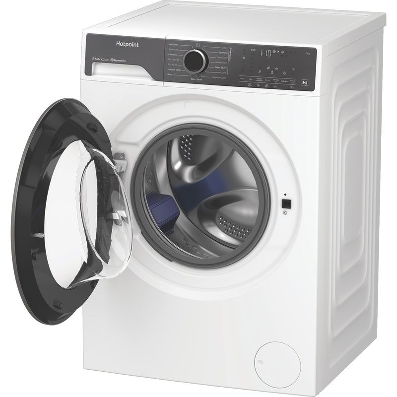 Hotpoint Washing machine Freestanding HB103WWCAREUK White Front loader A Perspective open