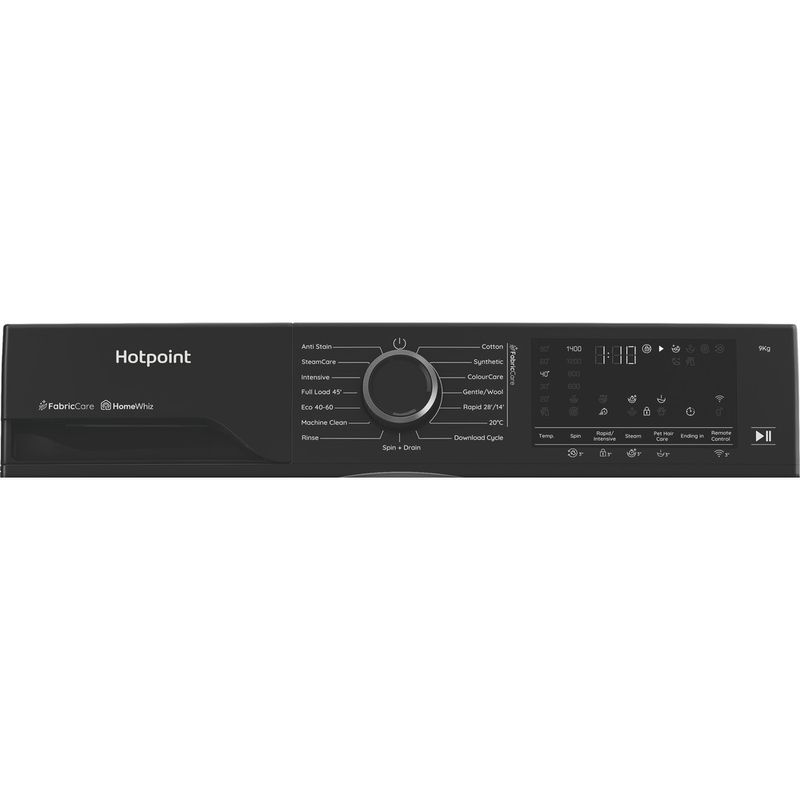 Hotpoint Washing machine Freestanding HB93WBCAREUK Black Front loader A Program