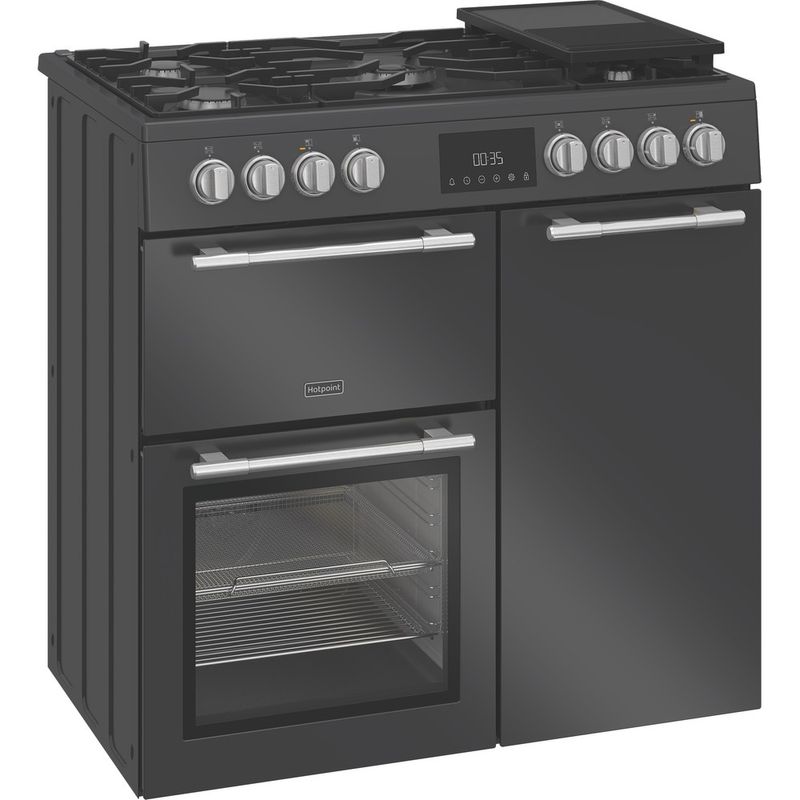 Hotpoint-Double-Cooker-RH90FA20A-Antracite-A-Perspective