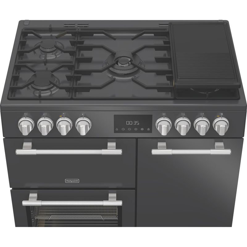 Hotpoint-Double-Cooker-RH90FA20A-Antracite-A-Control-panel