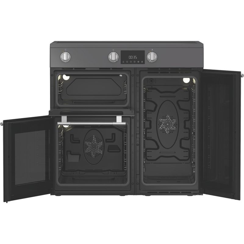 Hotpoint-Double-Cooker-RH90IA20A-Antracite-A-Frontal-open