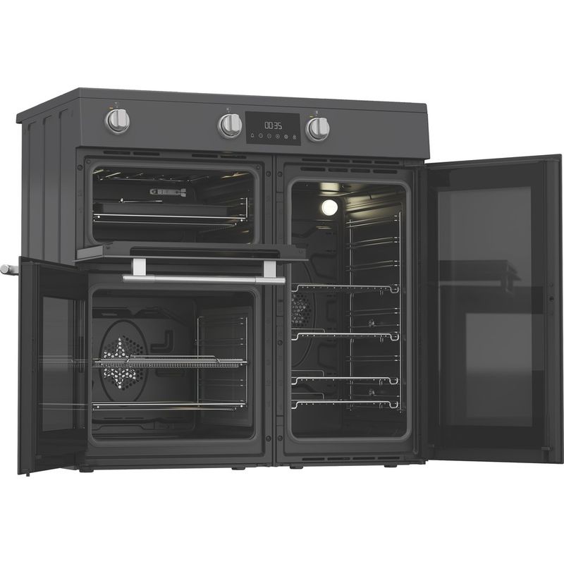 Hotpoint-Double-Cooker-RH90IA20A-Antracite-A-Perspective-open