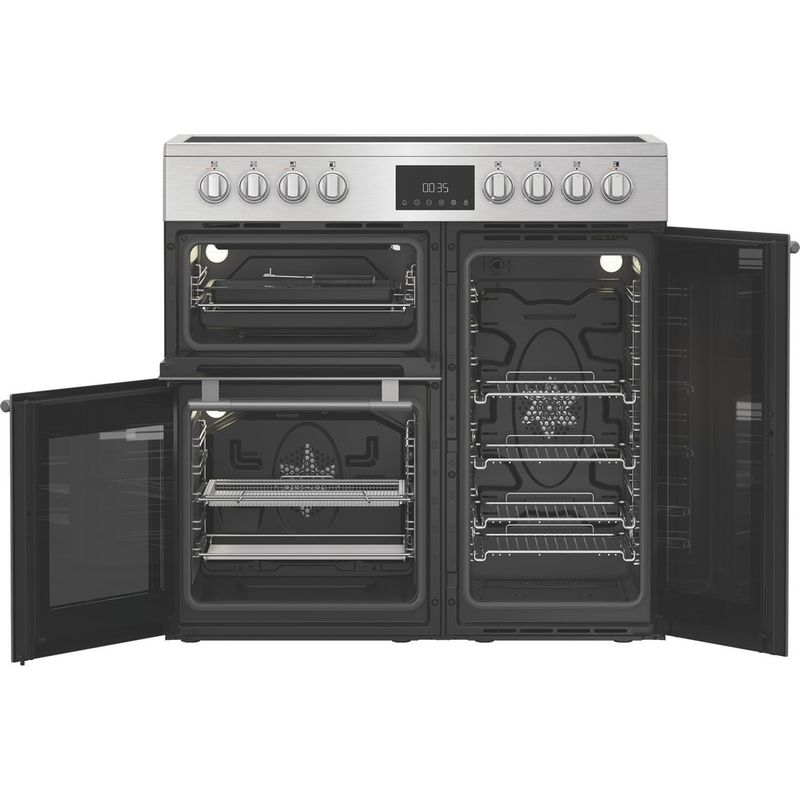 Hotpoint-Double-Cooker-RH90CA20X-Inox-A-Frontal-open