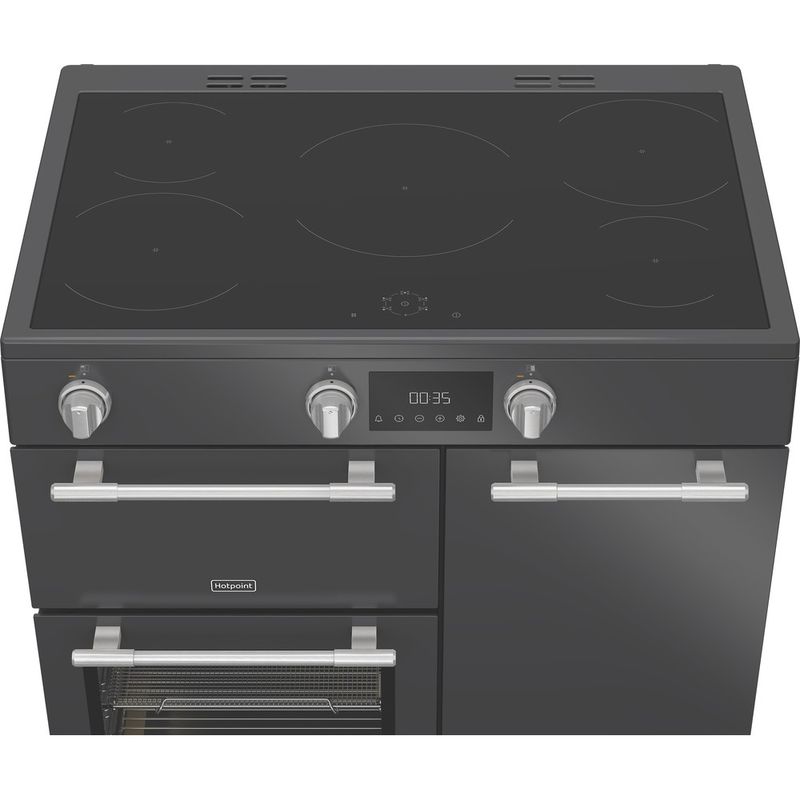 Hotpoint-Double-Cooker-RH90IA20A-Antracite-A-Control-panel