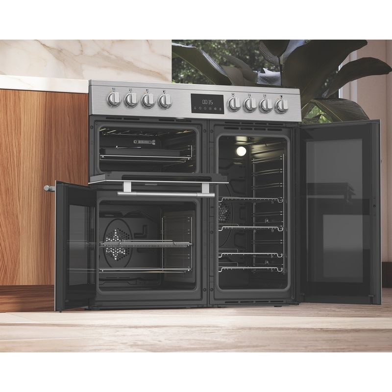 Hotpoint-Double-Cooker-RH90CA20X-Inox-A-Lifestyle-perspective-open