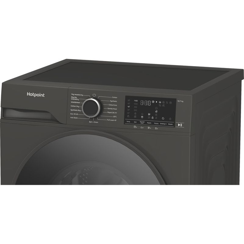Hotpoint-Washer-dryer-Freestanding-HBD-1781G-ANTISTAIN-UK-Manhattan-Grey-Front-loader-Lifestyle-control-panel