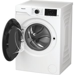 Hotpoint-Washer-dryer-Freestanding-HBD-1781-ANTI-STAIN-UK-White-Front-loader-Perspective-open