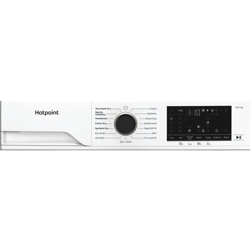 Hotpoint-Washer-dryer-Freestanding-HBD-1781-ANTI-STAIN-UK-White-Front-loader-Program