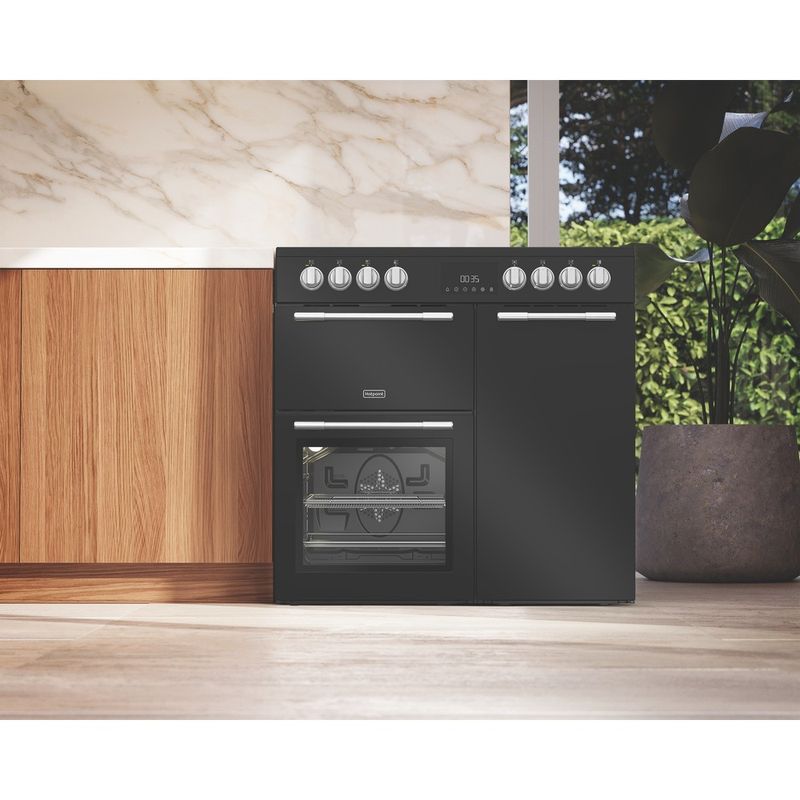Hotpoint-Double-Cooker-RH90CA20B-Black-A-Lifestyle-frontal