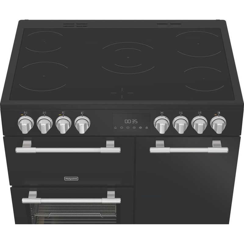 Hotpoint-Double-Cooker-RH90CA20B-Black-A-Control-panel