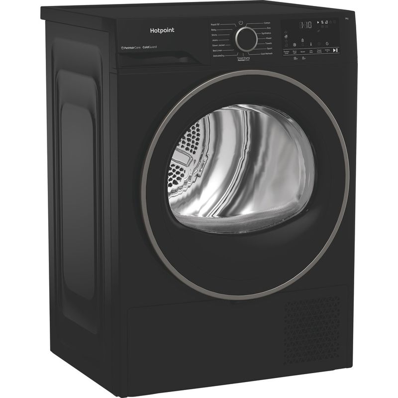 Hotpoint Dryer C HSD 83M BB UK Black Perspective