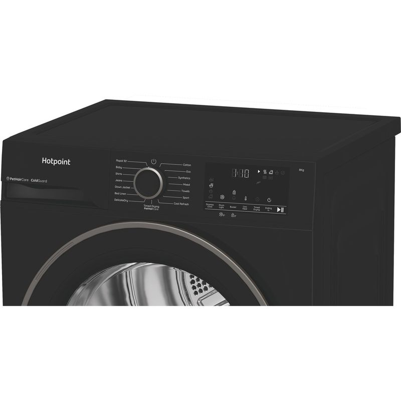 Hotpoint Dryer C HSD 83M BB UK Black Lifestyle control panel