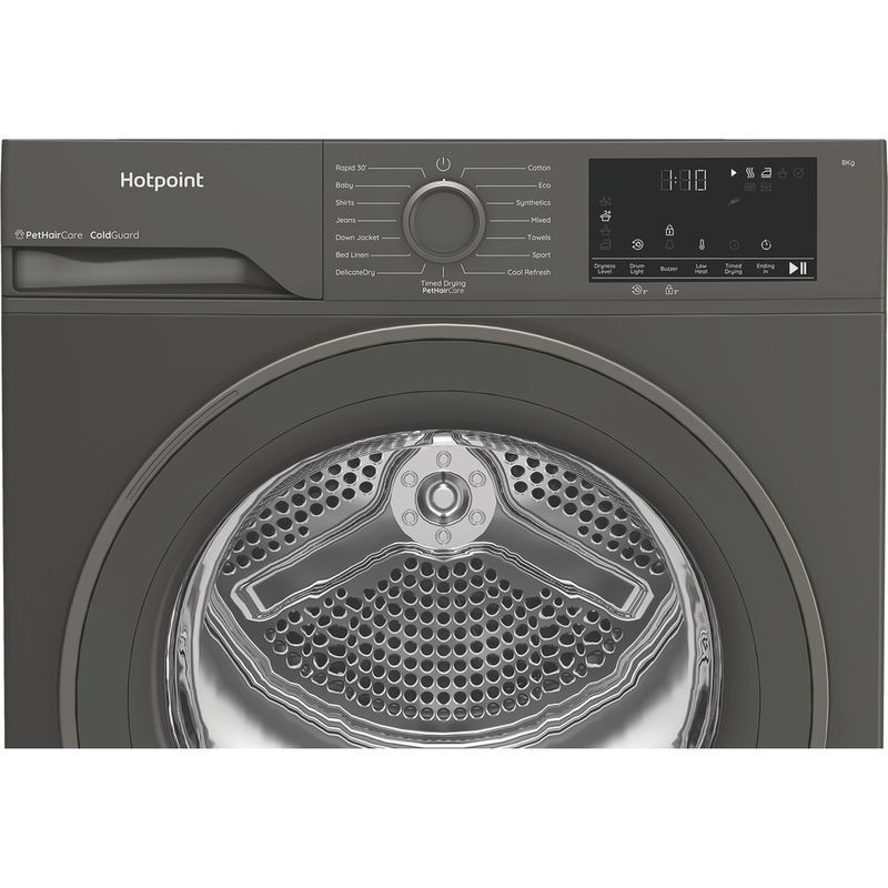 Hotpoint Dryer C HSD 83M GG UK Manhattan Gray Control panel