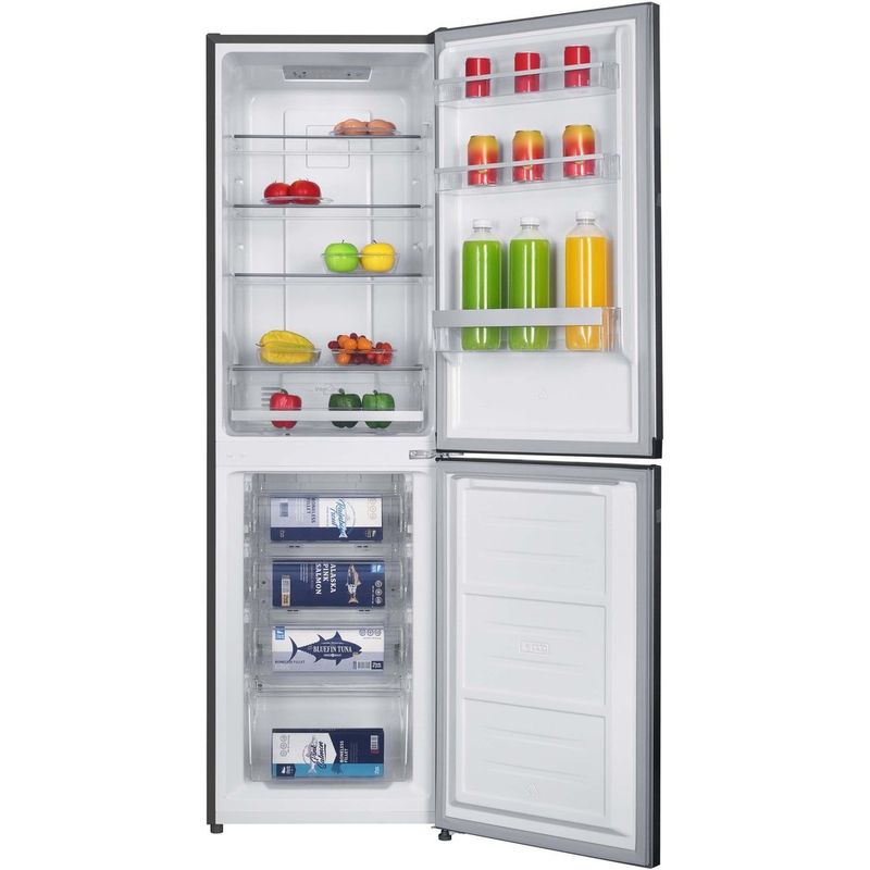 Hotpoint-Fridge-Freezer-Freestanding-HPKF-3241-XP4UK-Silver-2-doors-Lifestyle-frontal-open