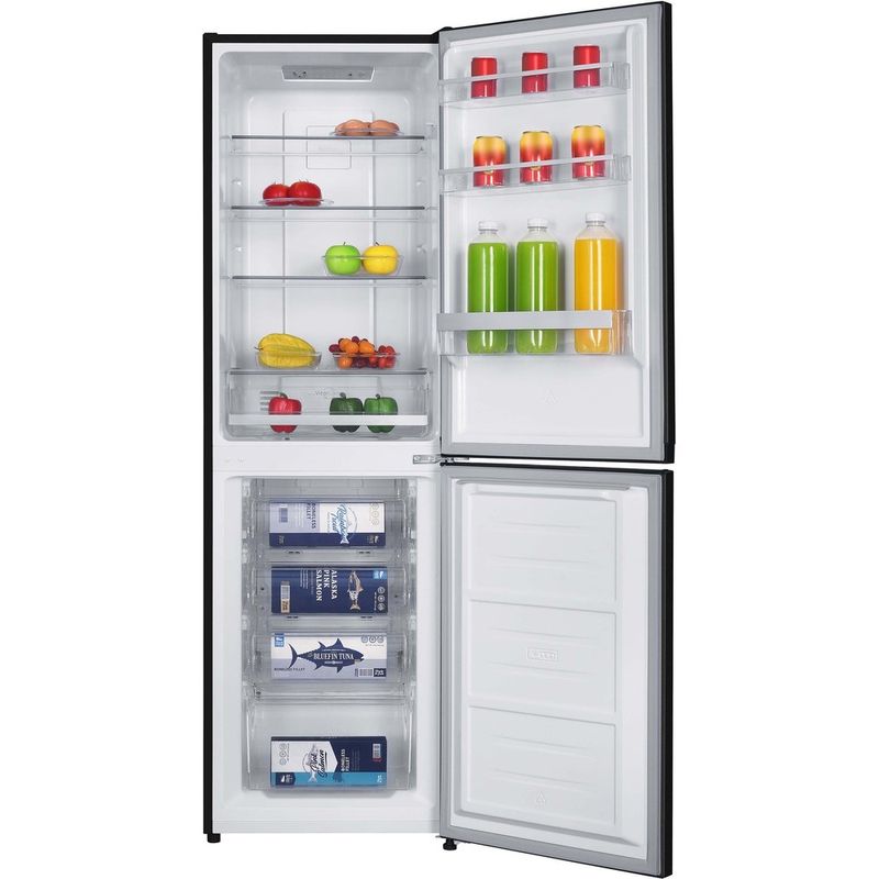 Hotpoint-Fridge-Freezer-Freestanding-HPKF-3243-XR5UK-Black-2-doors-Lifestyle-frontal-open